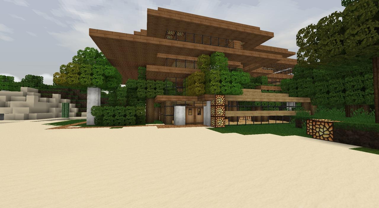 Modern Forest House Minecraft Map