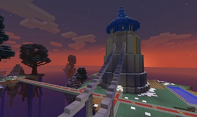 Spawn Tower and Landing Runways