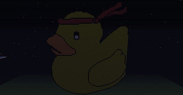 Minecraft pixel art Rambo Duck Minecraft Map