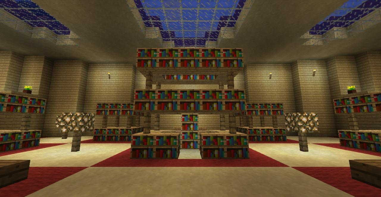 Underground library Minecraft Map