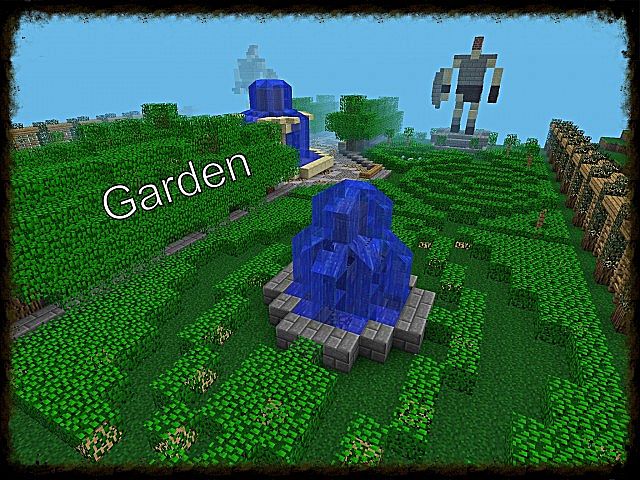 Full world - mansion with garden - forest with huge tree 