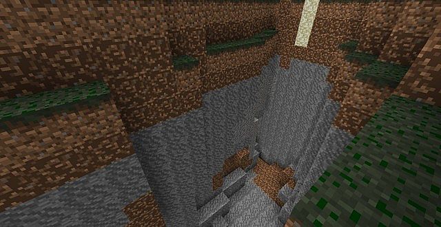 A ravine with the texture pack