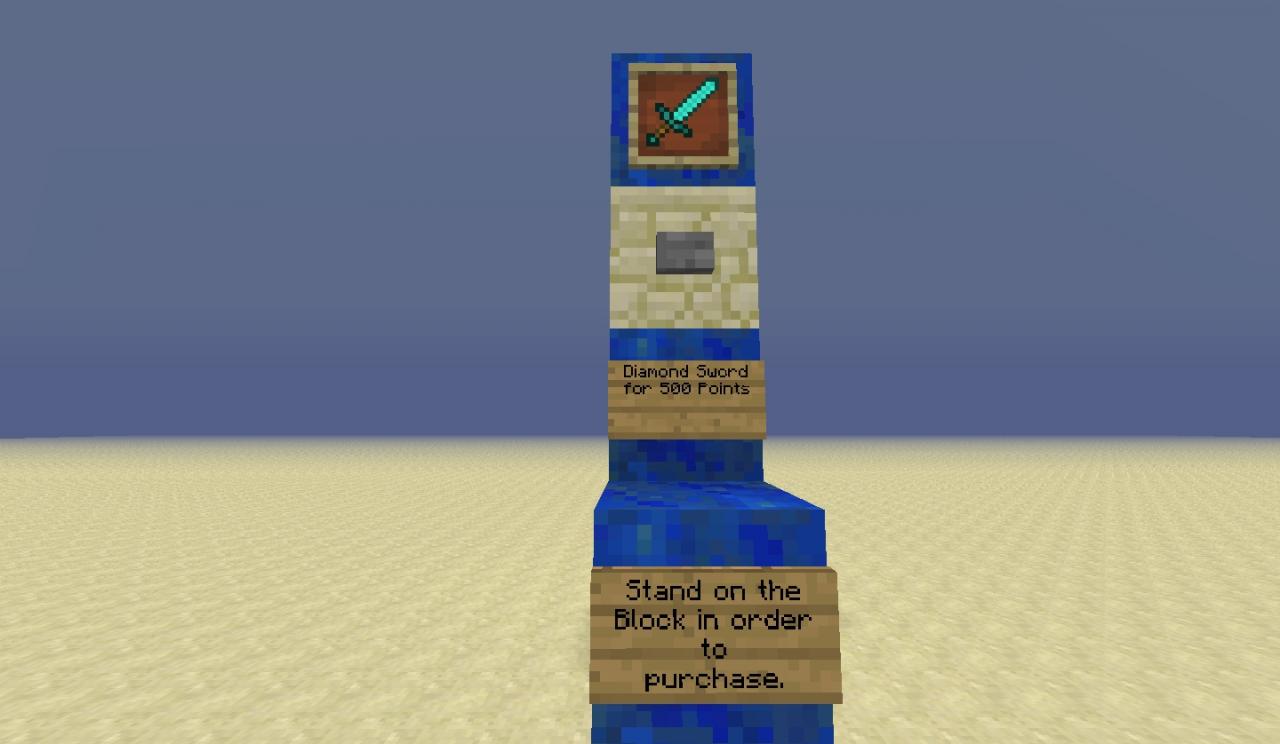 Redstone Shop using Scoreboard Objectives as Currency Minecraft Map