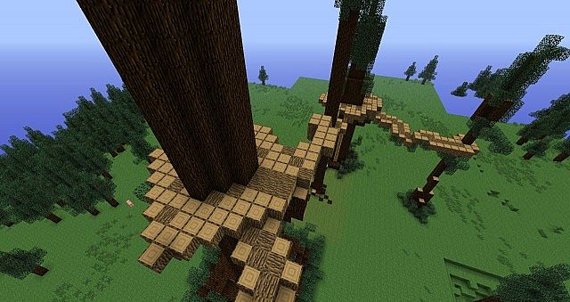 A closer look at the oak wood log pattern, used for the tribes walkways and paths.