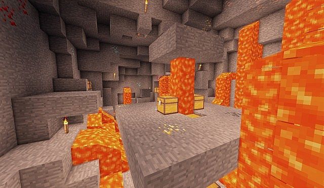 Lava Pit Arena: Cave Minecraft Map