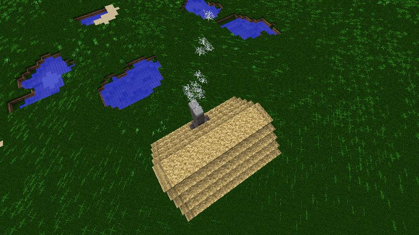 REALLY simple Cottage using Hay Blocks (Yellow Wool) Minecraft Map