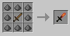 Or, alternatively, risk your life against creepers and tip your blade with gunpowder, to burn enemies alive!