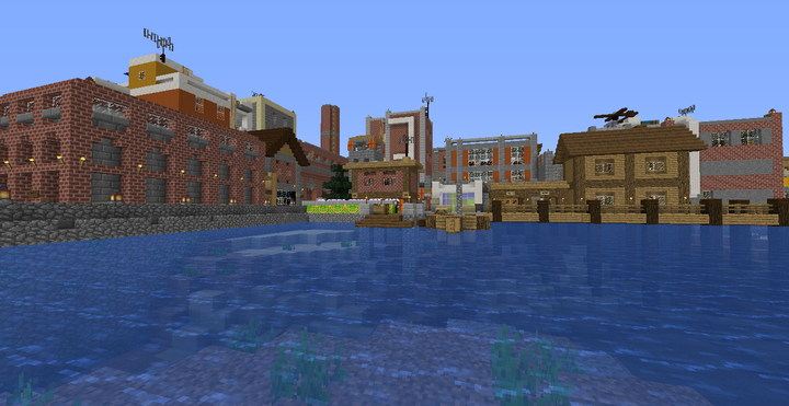 Grassia's waterfront on the Reedy River. In the old days, this area served as a major port. Today, its mostly serves tourists.