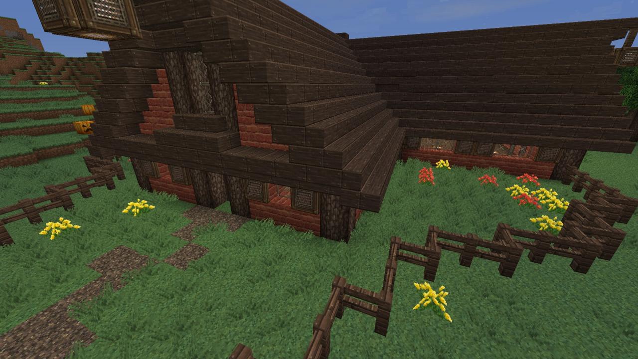 Simple Brick House Design Minecraft Map