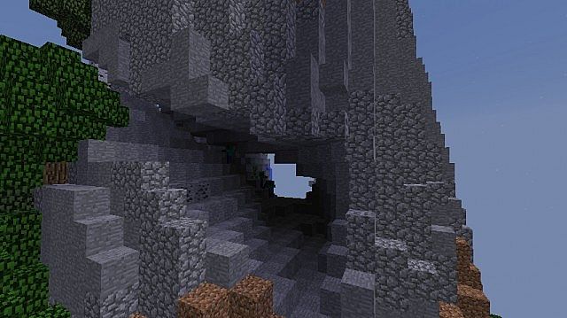 One of the caverns inside the mountain