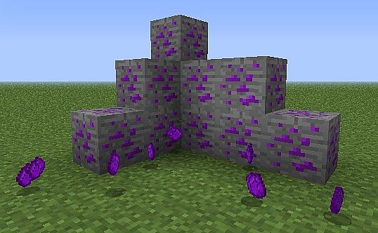 Not long after the stronghold was found, and the End opened, Eridium has sprung up all around the Minecraft world! Villagers have taken up to trading them for weapons and other useful items!