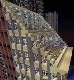 Sand and Stone Skyscraper With Awesome Pitched Roof Penthouse Minecraft Map & Project