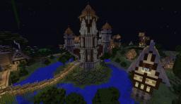 Tudor - Medieval Village with Wizard Tower Minecraft Map & Project