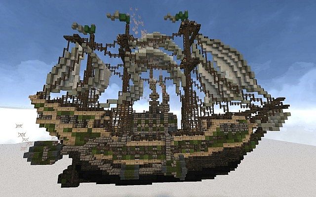 side veiw of the ship with texture pack