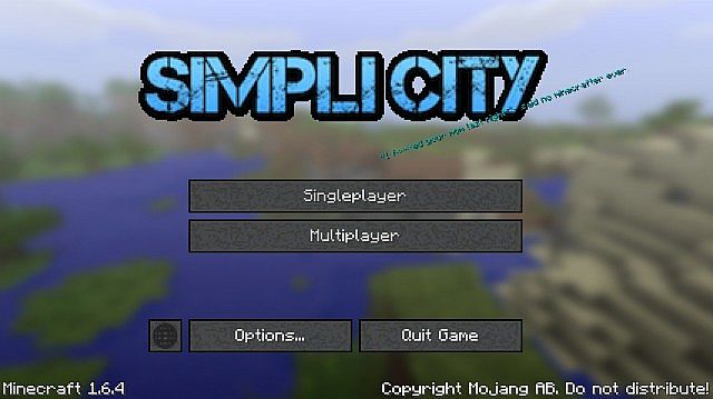 NEW menu screen! Still have to make the panorama!