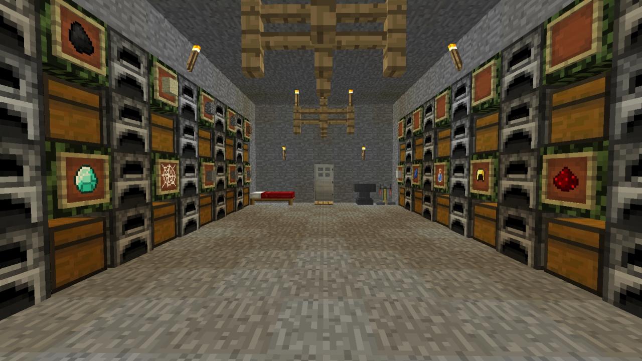 A simple chest room Minecraft Map