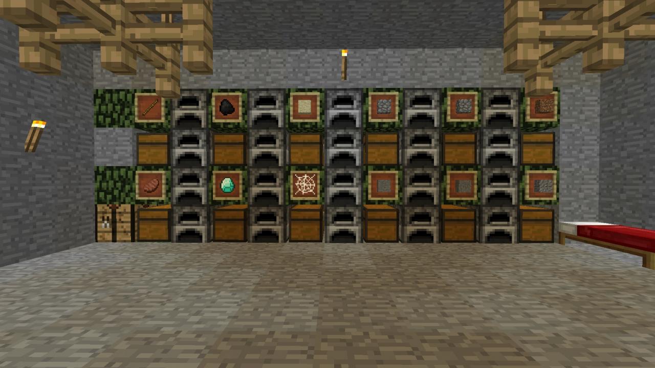 A simple chest room Minecraft Map