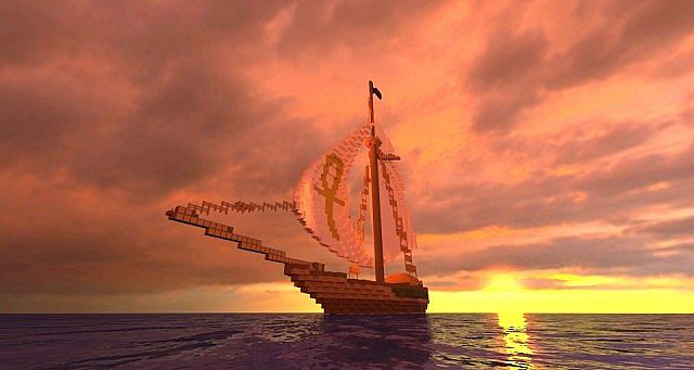 The Golden Ankh - Sloop Version at Sunset