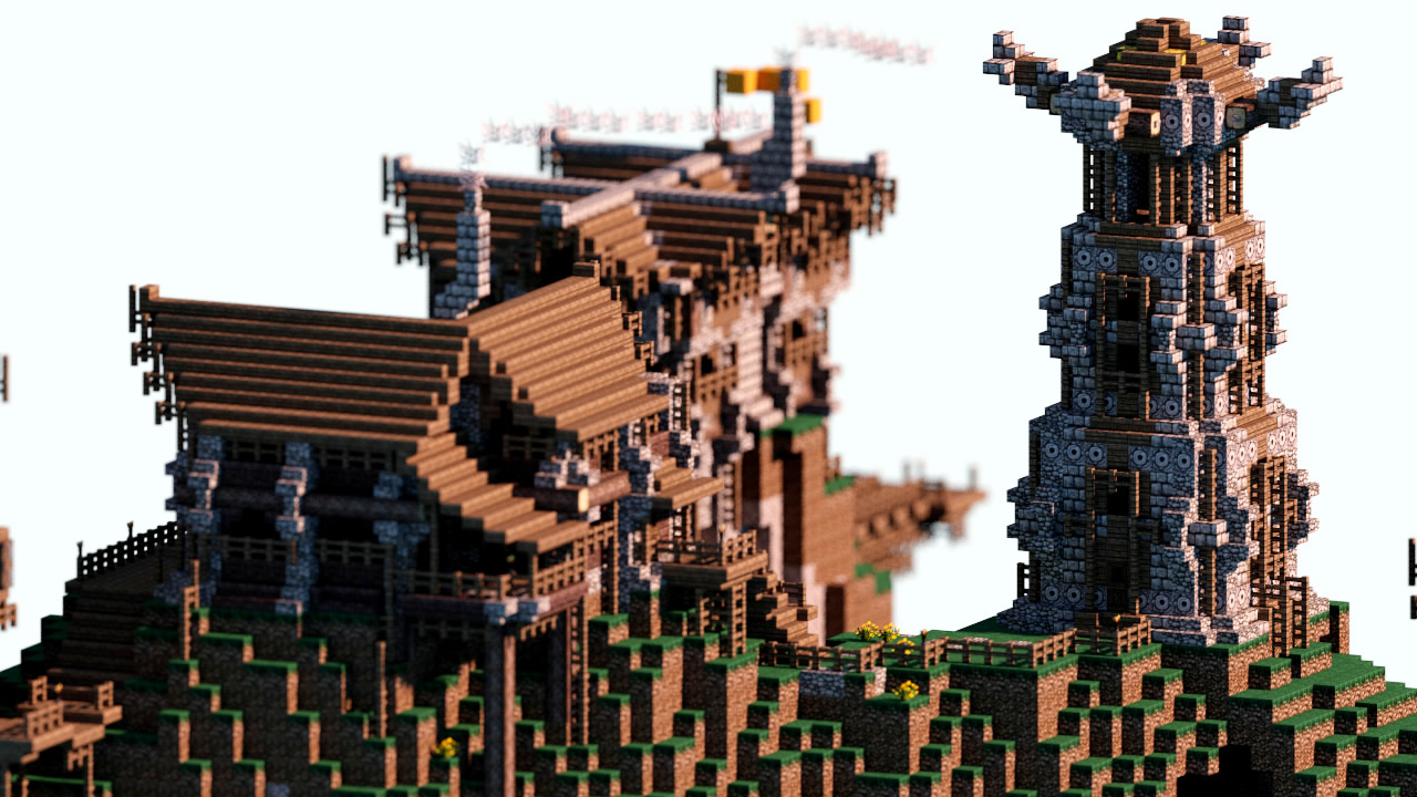 Windcliff village. Minecraft Map