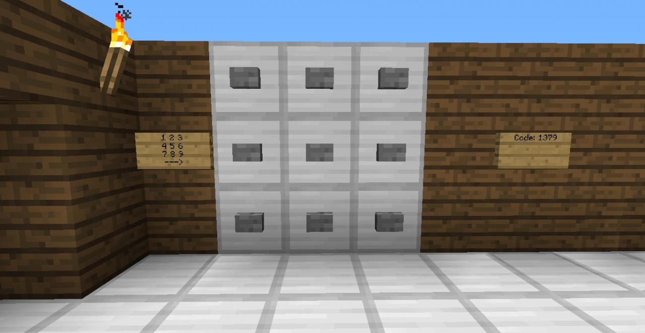 Minecraft Redstone Compact Button Combination Lock Minecraft Map