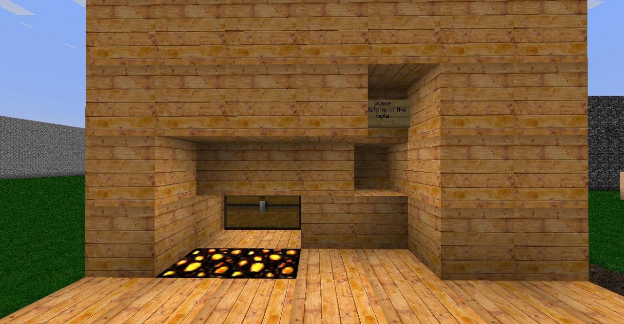 redstone activated hidden chest Minecraft Map