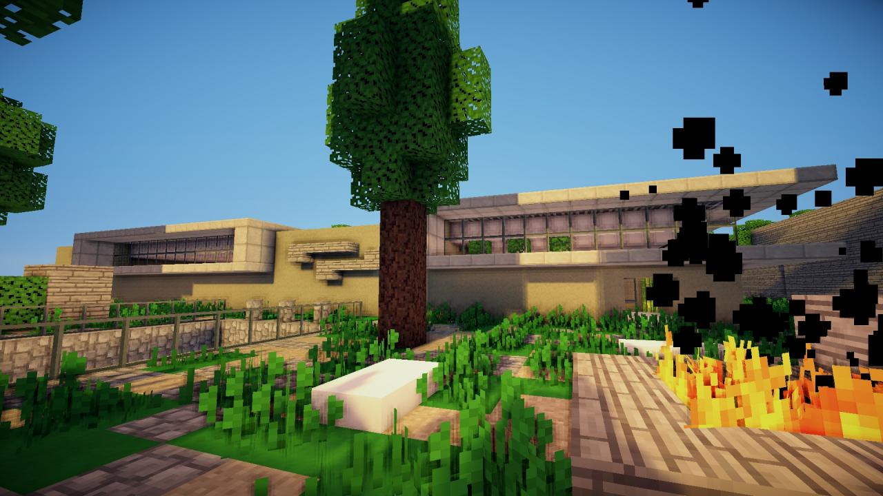 Grey scale, modern home Minecraft Map