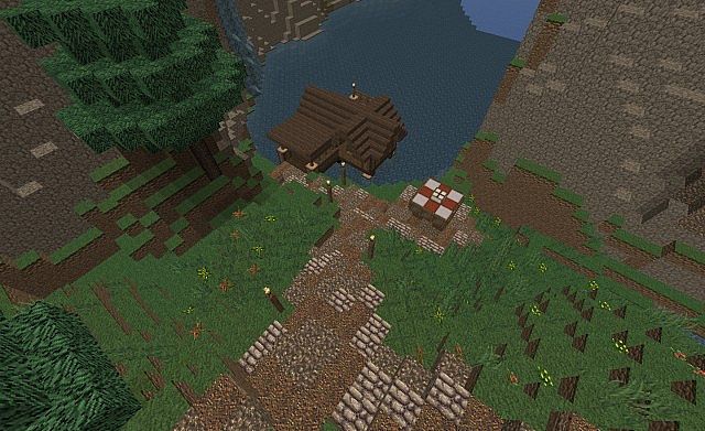 The dockhouse and beach chairs