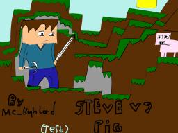 Minecraft drawing: Steve vs pig! Minecraft Blog