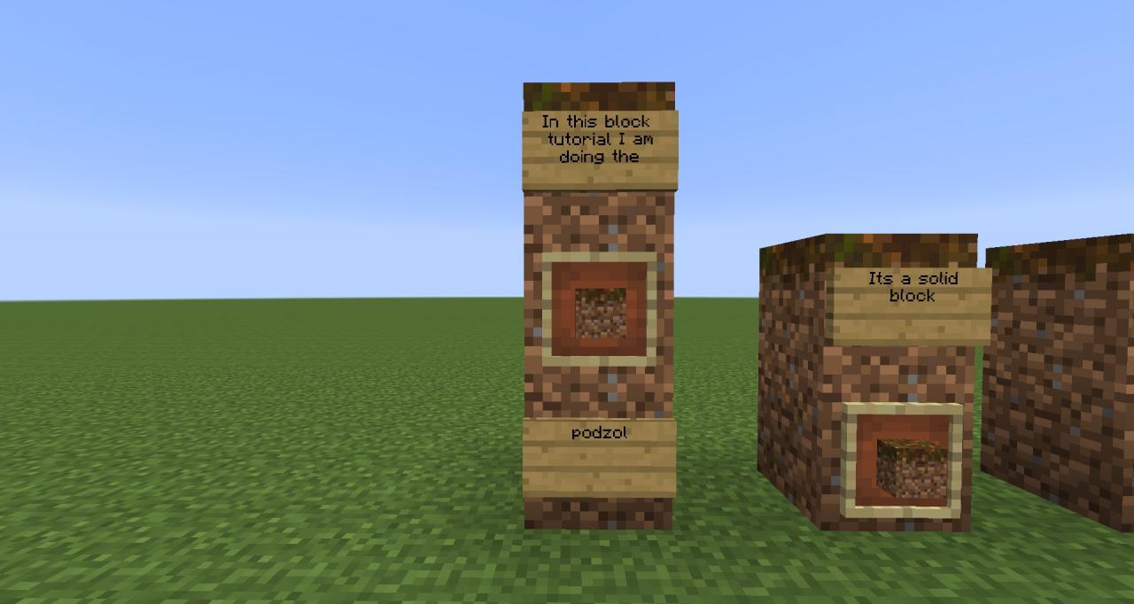 Block tutorial Podzol (ID 3/2) Minecraft Map