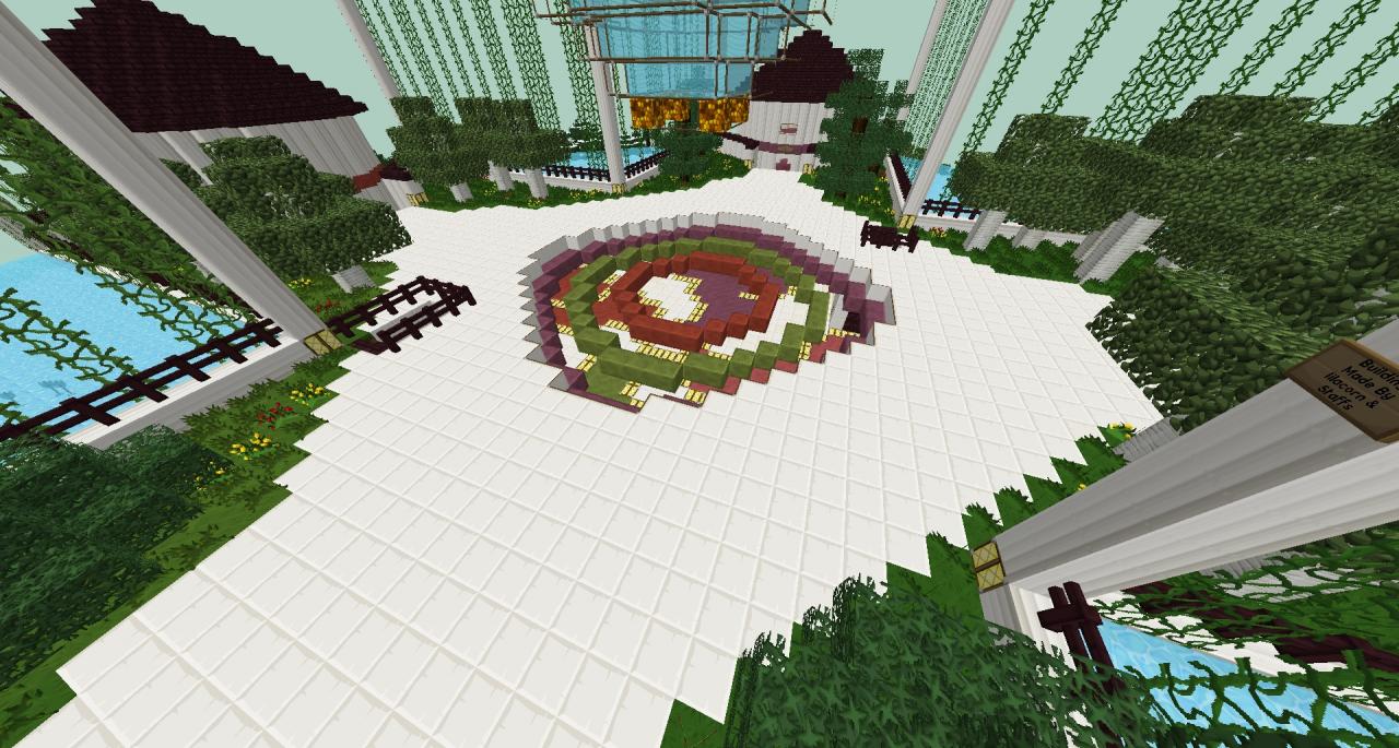 Spawn Quartz and Water Garden Minecraft Map