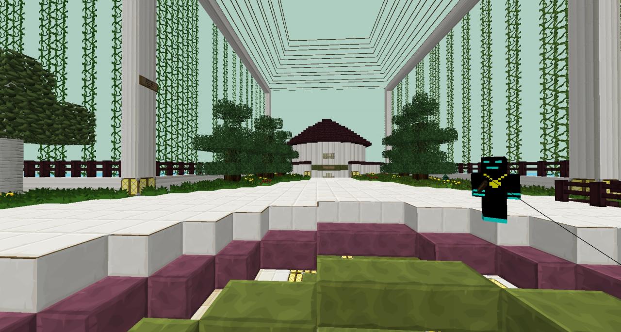 Spawn Quartz and Water Garden Minecraft Map