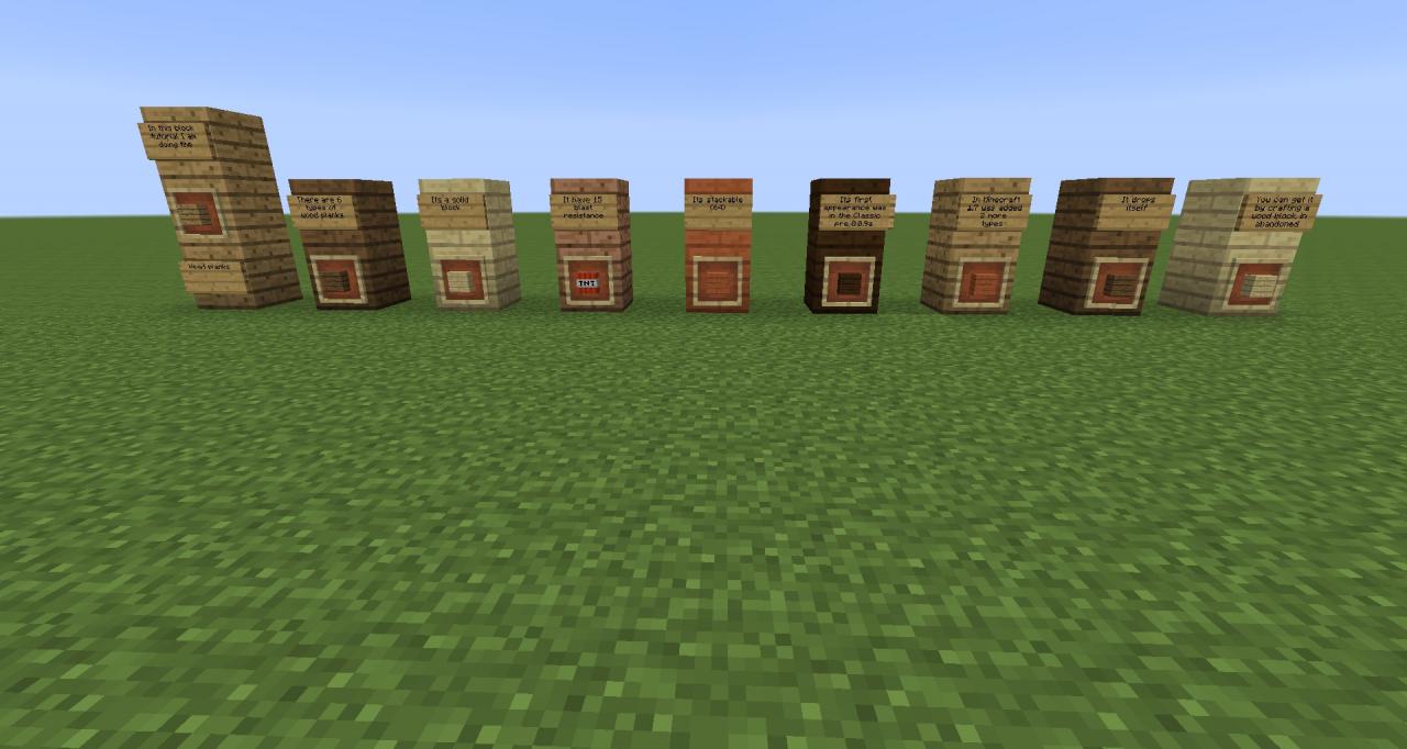 Block tutorial wood planks (ID 5/0 5/5) Minecraft Map