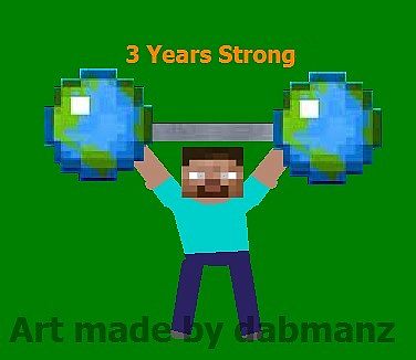 Planet minecrafts 3rd birthday Wallpaper