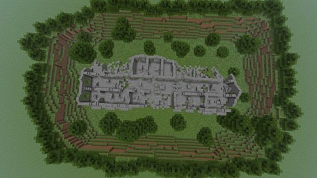 Aerial view of the whole structure