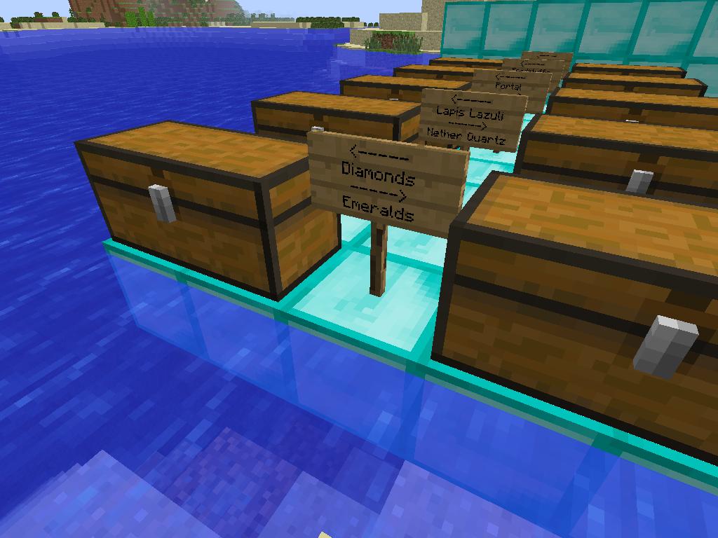 Chests With all the items you could imagine in Survival No Cheats