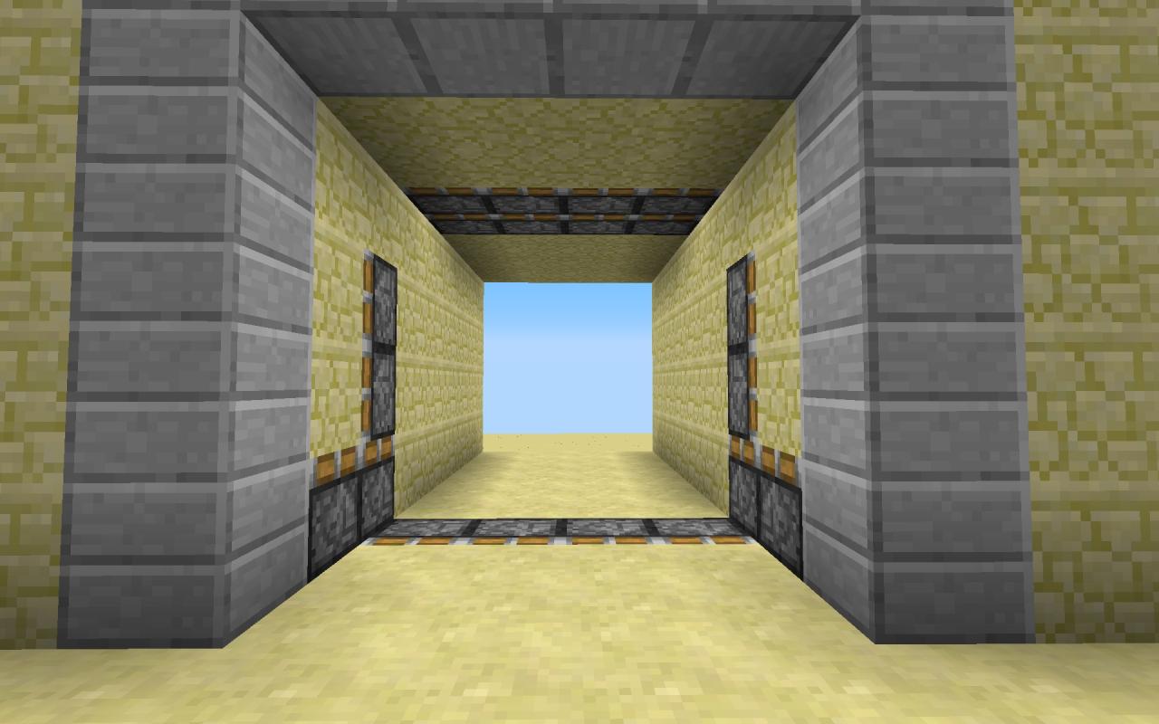 4x4 Flush Redstone Door Minecraft Map