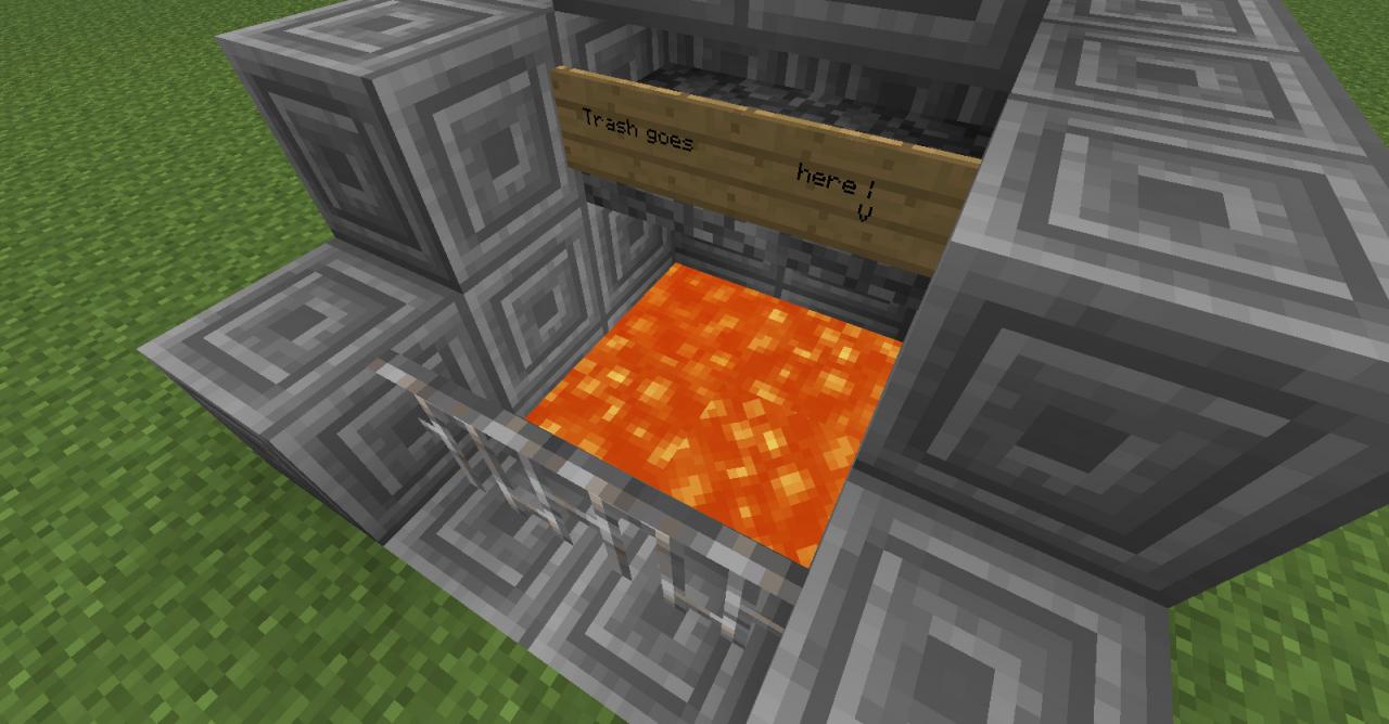 Lava Trash Disposal Minecraft Map