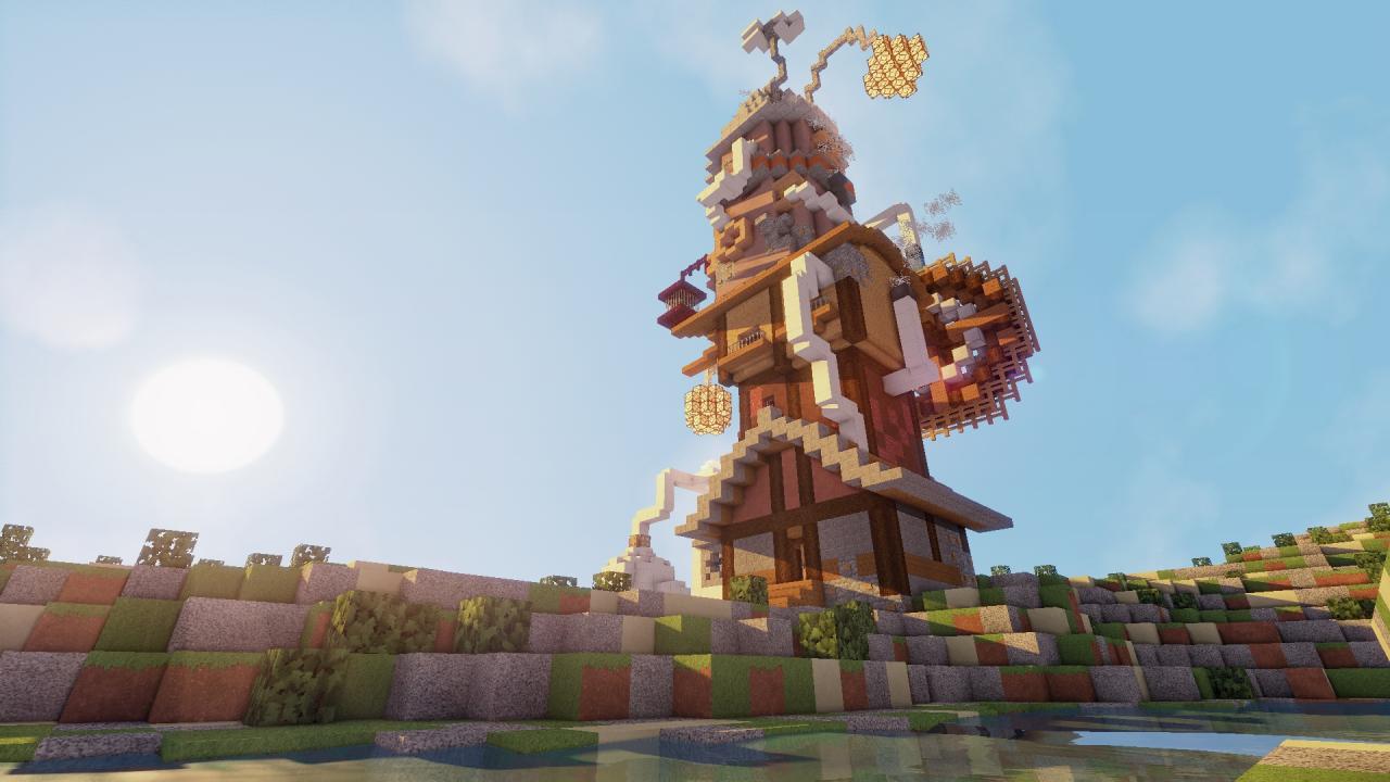 Frumpy House - a steampunk house - Advent Calendar # 7 Minecraft Map