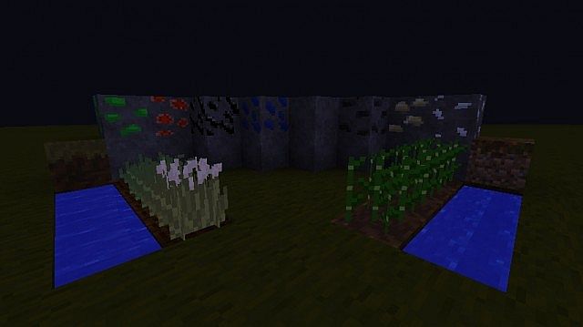 All completed ores, along with wheat and sugar cane, now wickwheat and marshmerrow