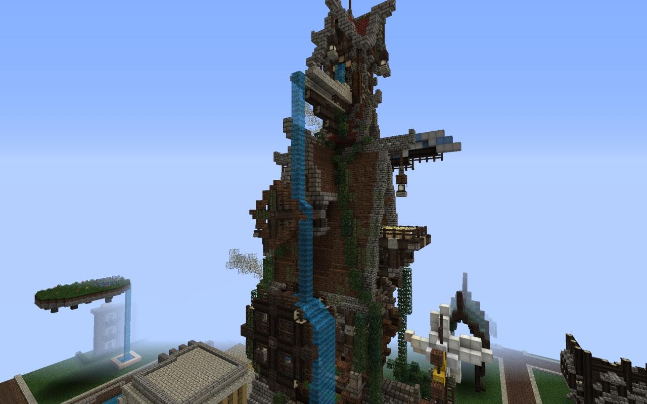 Steampunk Tower House Minecraft Map