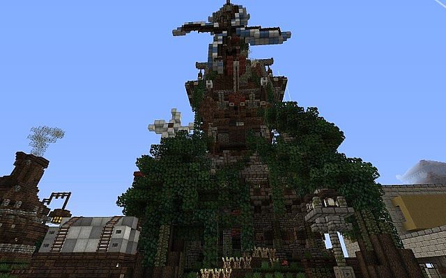 Steampunk Tower House Minecraft Map