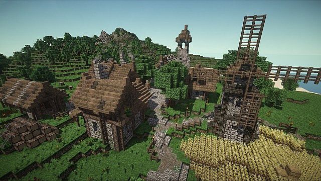 Epic Medieval Village + [ Download ] Minecraft Project