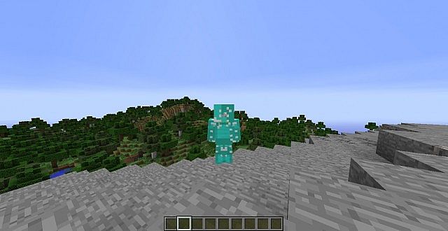 Diamond Armor on the player, Back