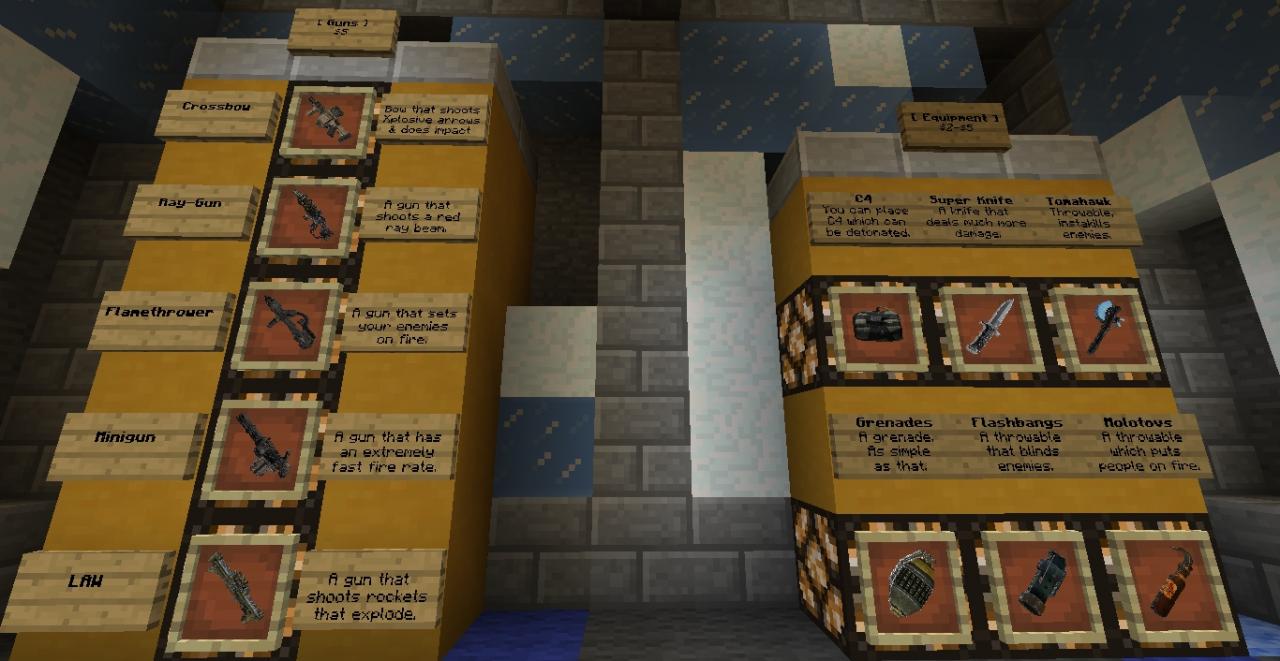 Minecraft Modern Warfare v1.4 (HD GUNS)(MCWar) Minecraft Texture Pack