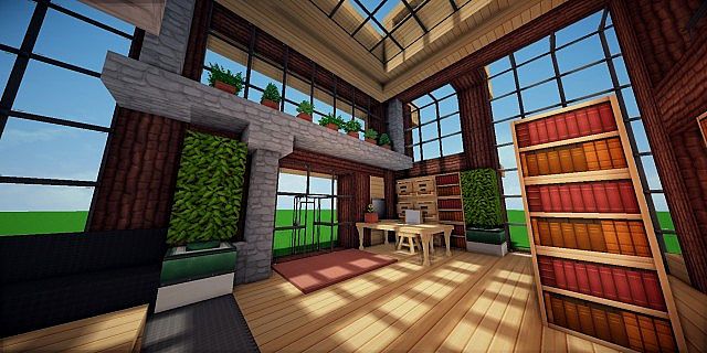 Modern Eco Village | Library 1 Minecraft Map