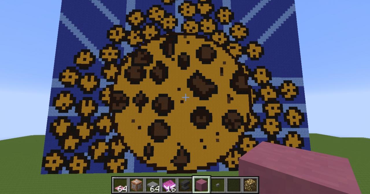 Cookie Clicker Pixel art Concrafter Minecraft Project