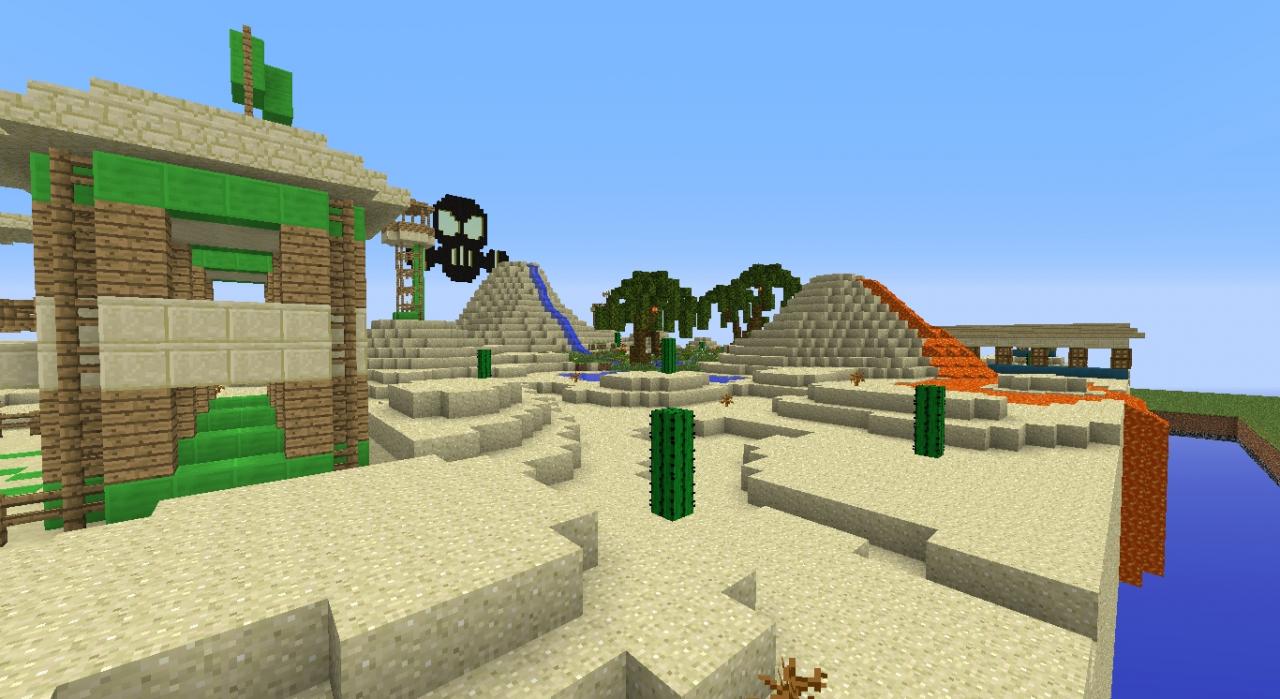 Fight for the Oasis Paintball Arena Minecraft Map