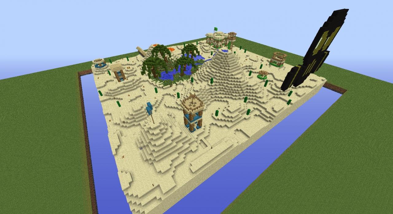 Fight for the Oasis Paintball Arena Minecraft Map