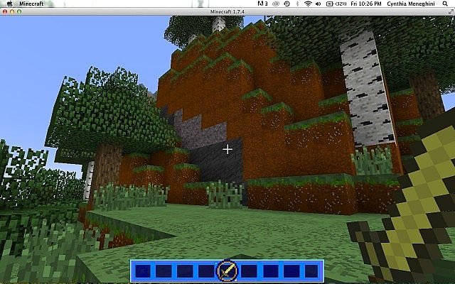 The environment is peaceful, and the taskbar is very sic-fi.
