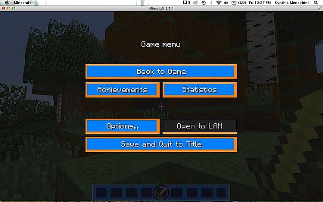 Selectable buttons have a blue inside, orange outside inverted when mouse is over it!!!.